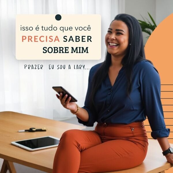 Post da marca da Lary, corretora